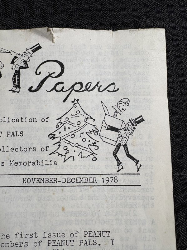 1978 PEANUT PALS PAPERS Fanzine Vol. 1 #1 VG 4.0 Planters Peanuts Memorabilia
