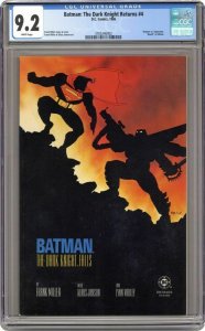 Batman Dark Knight Returns 4 DC 1986 CGC 9.2 WP Frank Miller Vs Superman Classic