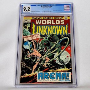 Worlds Unknown #4 Marvel 1973 CGC 9.2 Adaption of Frederick Brown's Arena