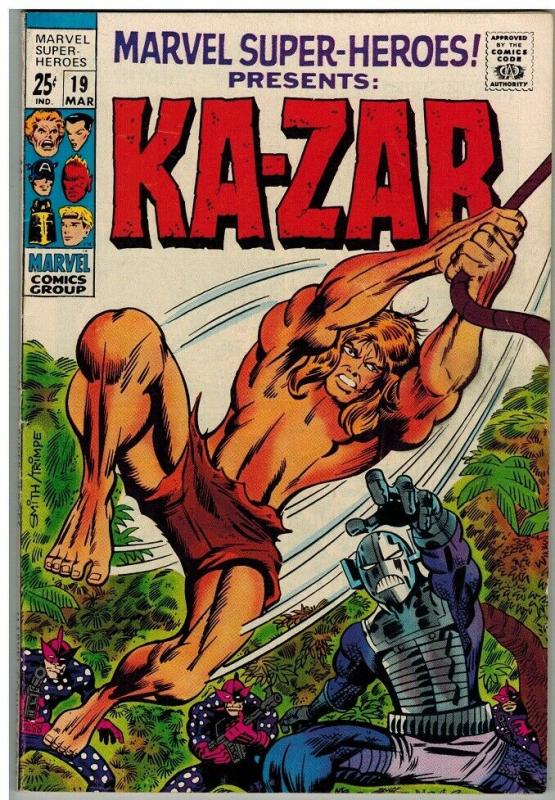 MARVEL SUPER HEROES 19 VG-F Mar. 1969 Kazar