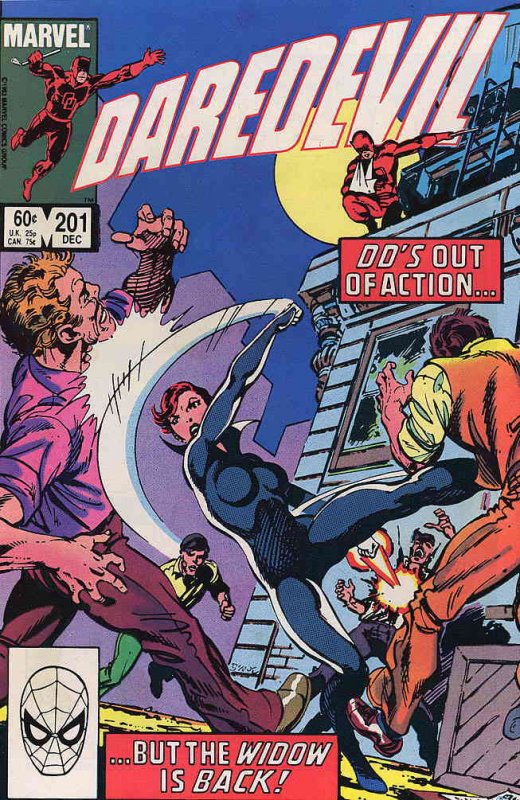 Daredevil #201 FN ; Marvel | John Byrne Black Widow