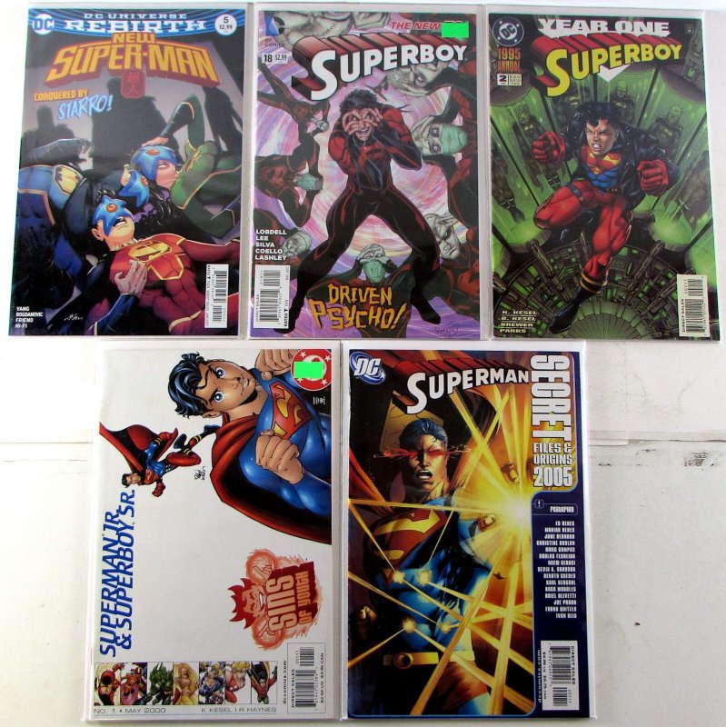 Superman Lot 5 #Secret, Superboy Jr. 1, Annual 2, 18, New Super-Man 5 DC Comics