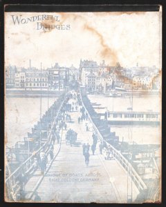 Wonderful Bridges Writing Pad 1900's-Bridge of Boats Across Rhine Cologne Ge...