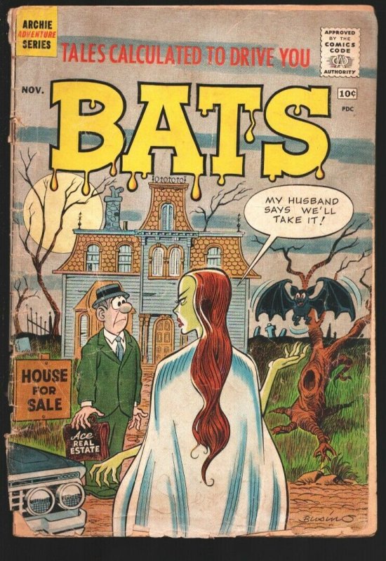Tales Calculated To Drive You Bats #1 1961-10¢ cover price 1st issue-Wolfman ...
