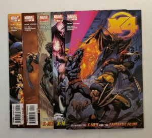 X4  #1-5 COMPLETE SET  X-MEN AND FANTASTIC FOUR  MARVEL COMICS NM 2005