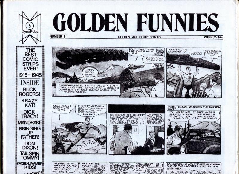 Golden Funnies #5 1973-newspaper comics reprints-Mandrake-Superman-Krazy Kat-NM