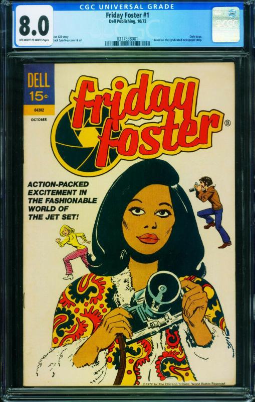 Friday Foster #1 CGC 8.0-Black Female heroine- 1972-0317538001