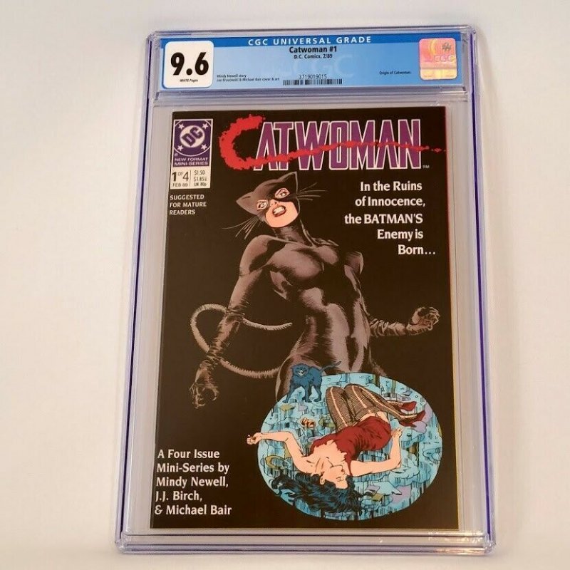 Catwoman #1 DC 1989 CGC 9.6 NM+ 1st Solo Mini Series Origin Story White Pages