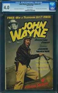 John Wayne Adventure Comics #3 (1950) CGC 4.0 VG