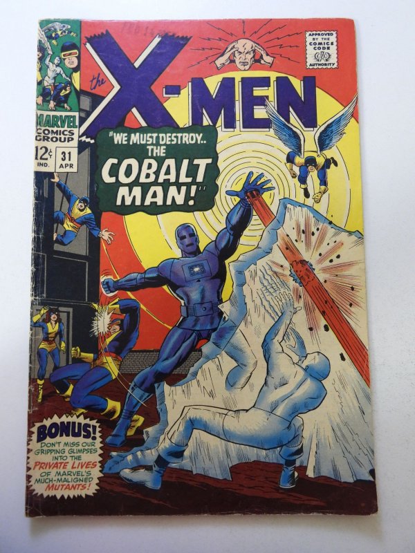 The X-Men #31 (1967) 1st App of Cobalt Man! VG/FN Condition