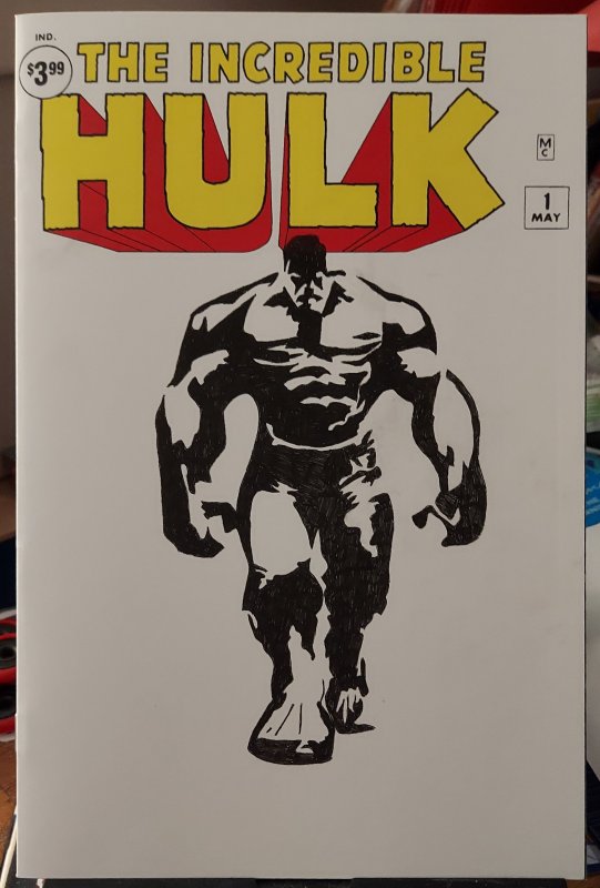 The Incredible Hulk #1 Facsimile Edition Blank Cover Sketch by Tina Kraft