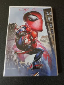 SPIDER-GEDDON #0 VIRGIN VARIANT NYCC EXCLUSIVE COVER SIGNED BY  Clayton Crain