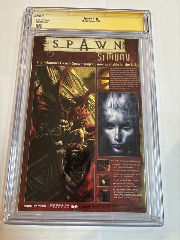 Spawn (2004) # 135 (CGC 9.4 SS) Signed Greg Capullo • Image Comics