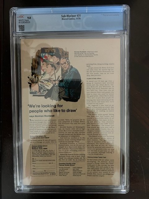 Sub-Mariner #31 (1970) - CGC 9.0 !