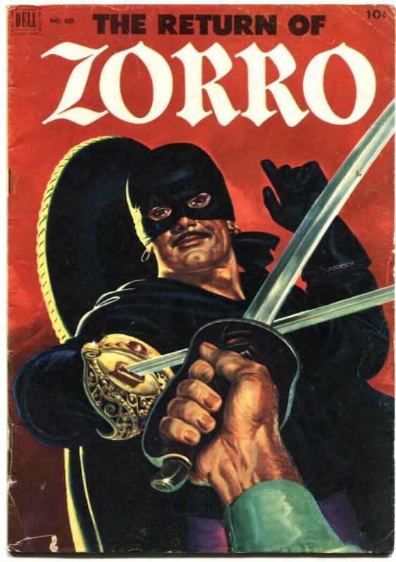 RETURN OF ZORRO-DELL FOUR COLOR #425-1952-JOHNSTON McCULLEY PULP STORY