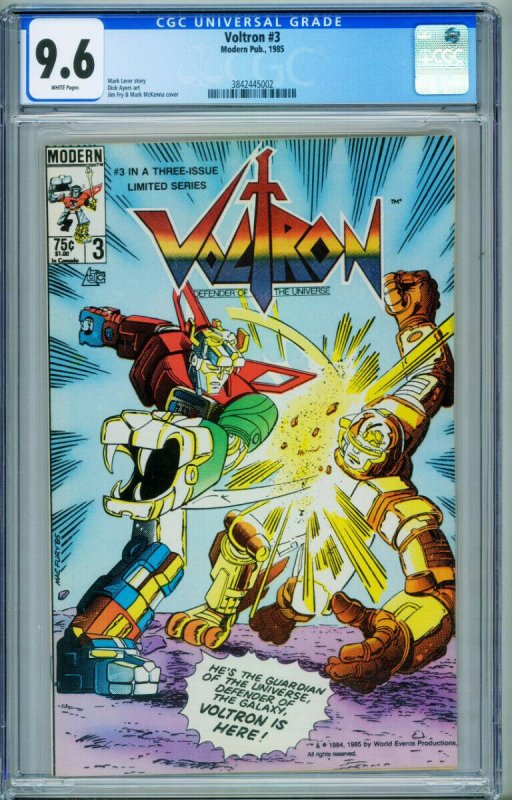 Voltron #3 CGC 9.6 1985 Modern-comic book 3842445002