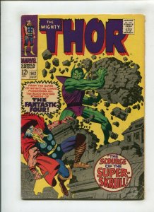 THOR #142 (5.0) KIRBY, SUPER SKRULL!! 1967