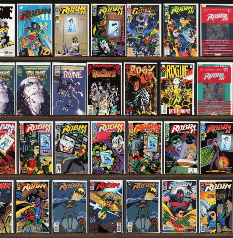 Huge Lot 140+ Comics with Rune, Robin, Mys Tech Wars, Namor & More!