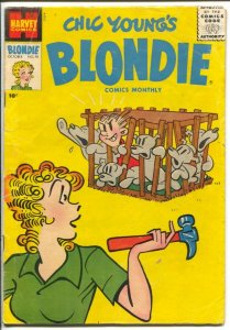 Blondie #95 1956-Harvey-pups in a coage-Chic Young art-VG