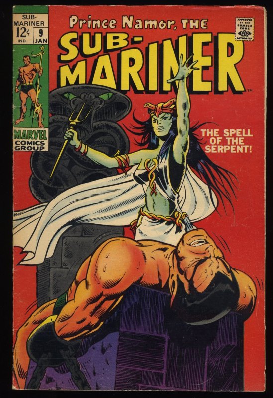 Sub-Mariner #9 VG/FN 5.0 1st Appearance Serpent Crown! 1st King Naga!