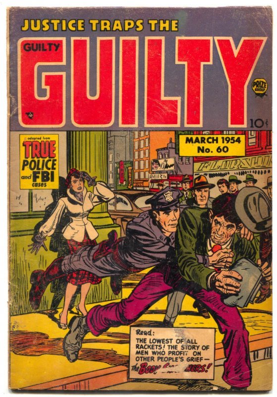 Justice Traps The Guilty #60 1954- Golden Age Crime comic VG-