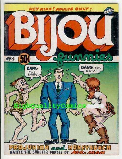 BIJOU FUNNIES #4, VG+ to FN, Underground, 1970, Robert Crumb, 1st