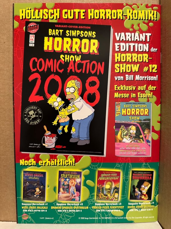 Bart Simpson's Treehouse of Horror #13 NM/NM+ Homage Cvr HTF GERMAN HIGH...