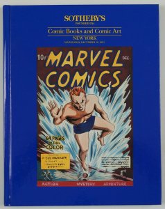Sotheby's Comic Books & Comic Art Auction Catalog HC Dec 1991 Sub Mariner Cover 