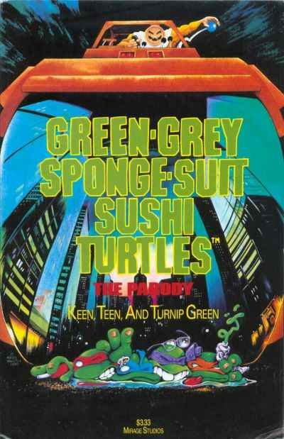 Green-Gray Sponge-Suit Sushi Turtles #1, NM (Stock photo)