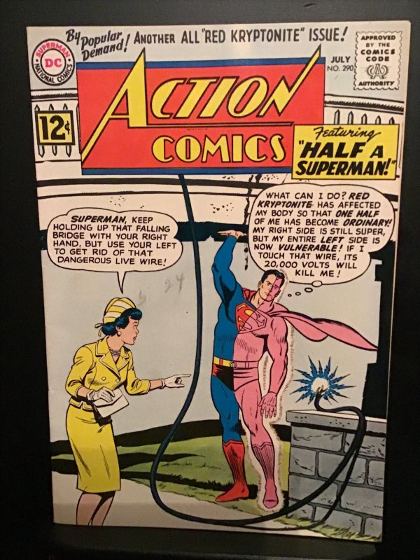 Action Comics #290 (1962) High-grade, all Red Kryptonite Issue!  NM- Wow!