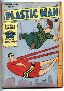 PLASTIC MAN #4 1946 Jack Cole Golden-Age comic book VG+