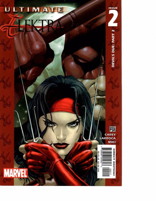 Lot Of 2 Marvel Comic Book Logan #1 and Ultimate Elektra #2  KS11