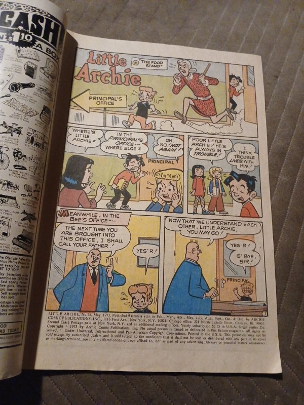 Little Archie #78 ARCHIE COMICS Publications May 1973 Sabrina The Teenage Witch