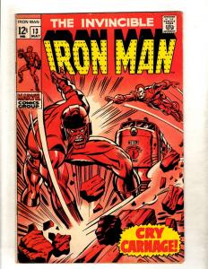 Invincible Iron Man # 13 FN/VF Marvel Comic Book Avengers Hulk Thor Vision FM5