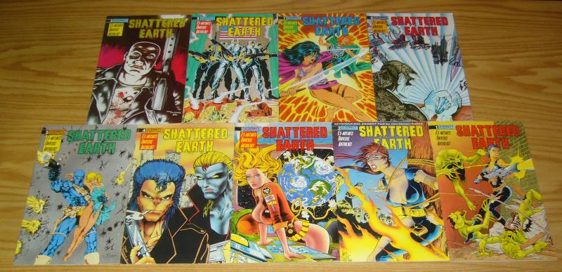 Shattered Earth #1-9 VF/NM complete series - ex-mutants - jim balent covers set