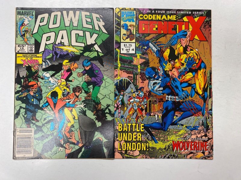 5 MARVEL comic books Die-Cut G Force #1 2 Power Pack #12 Genetix #1 47 KM32
