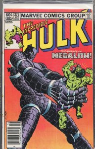 The Incredible Hulk #275 Newsstand Edition (1982) Hulk