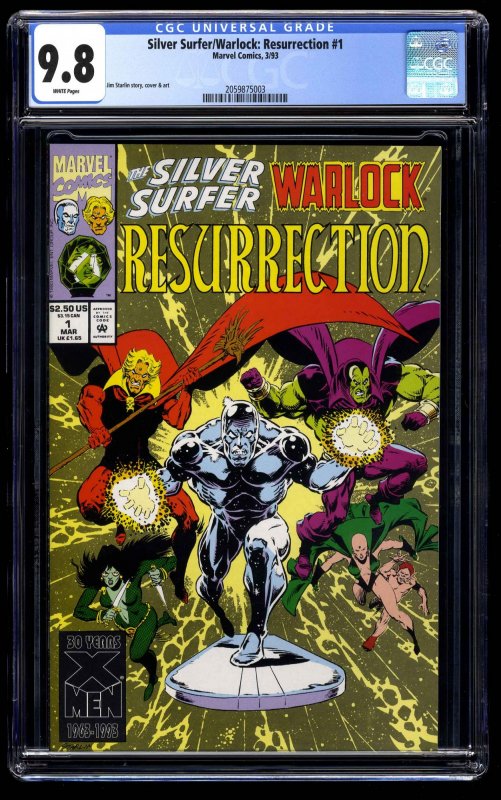 Silver Surfer/Warlock: Resurrection #1 CGC NM/M 9.8 White Pages