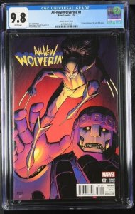 ALL-NEW WOLVERINE #1 CGC 9.8 1ST LAURA KINNEY AS WOLVERINE ART ADAMS VARIANT