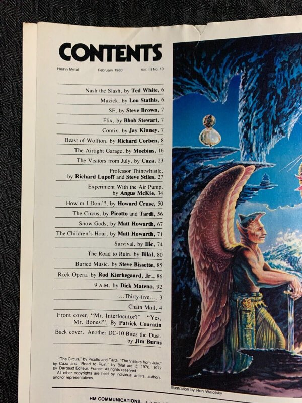 1980 Feb HEAVY METAL Magazine VG- 3.5 Richard Corben / Patrick Couratin Cover