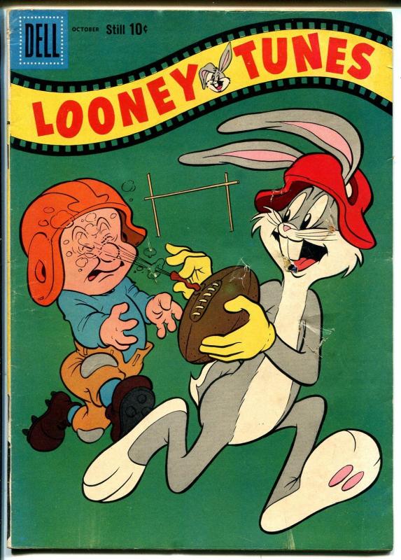 Looney Tunes #216 1959-Dell-Football deflate cover-Bugs Bunny-Porky Pig-G