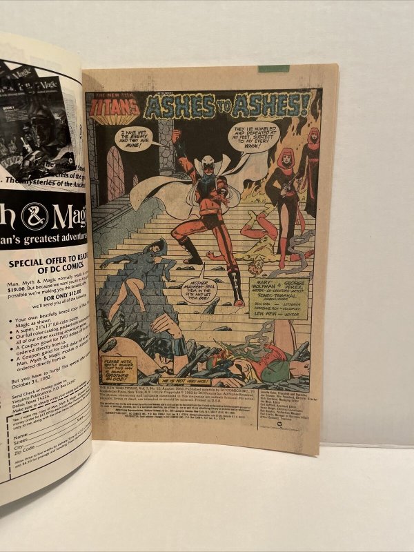 New Teen Titans #22 1st Cameo Black Fire