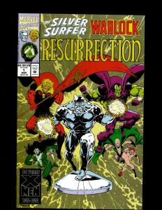 9 Comics Silver Surfer 6 42 92 102 Warlock 1 Annual 3 Micronauts 1 +MORE HJ11