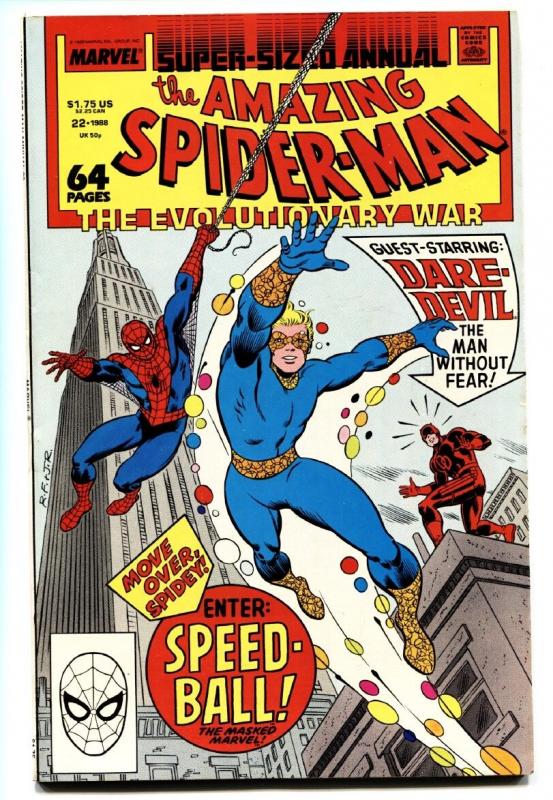 AMAZING SPIDER-MAN ANNUAL #22-MARVEL-First appearance SPEED-BALL comic book