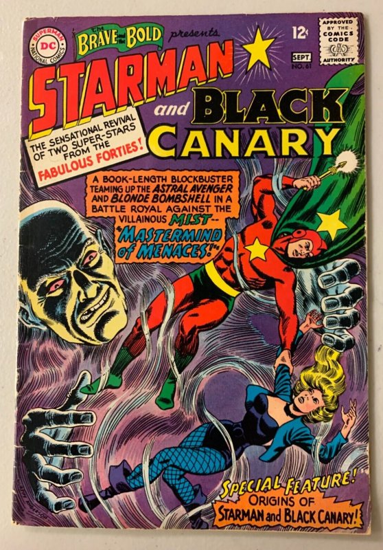 Brave and the Bold #61 DC 3.0 detached at one staple (1965)