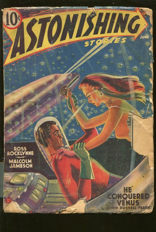 ASTONISHING STORIES #3 6/1940-PULP SCI-FI THRILLS-good minus