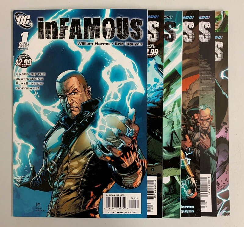 Infamous #1-6 Set (DC 2011) Rare Video Game Adaptation William Harms (8.5+)