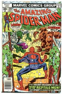 Amazing Spider-Man #166 1977- Lizard - Stegron- Marvel Comics VG