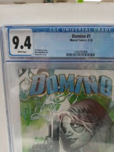 DOMINO (2018) #1 CGC 9.4 NM 1ST PRINT GREG LAND COVER WP