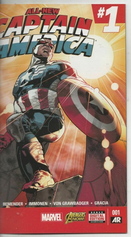 All-New Captain America Variant # 1 Strict NM+ Super-High-Grade 1st Falcon Wow